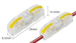 Fast splitter One in and one out is transparent yellow with holes