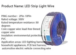 LED light connecting cable 24AWG*4 and (11/0.14TS)