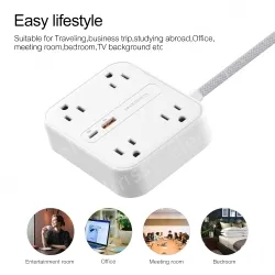 20W PD 4AC Outlets Power Strip