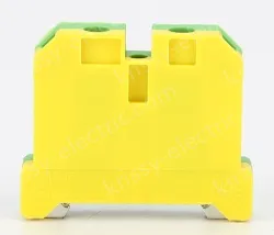 EK16 Grounding Terminal Block Grounding Plastic Terminal Yellow and Green Grounding Terminal Rail Terminal