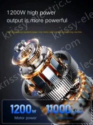 Slotted 1200W rear switch metal cutting and grinding