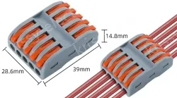 Fast splitter Five-in, five-out conventional orange without holes