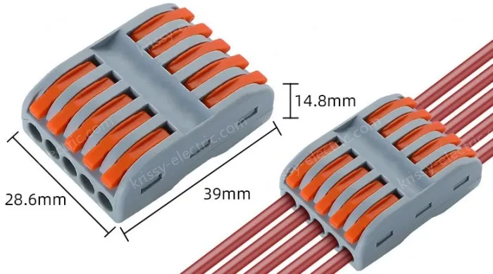 Fast splitter Five-in, five-out conventional orange without holes