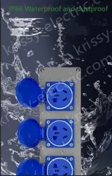 Explosion-proof cast aluminium triplex 5-hole red