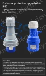 4 pole 63A Surface mounted socket