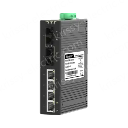 2 Ports 100M F(x) + 4 Ports 10/100M T(x) Din-Rail Unmanaged Industrial Ethernet Switch