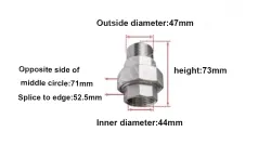 304/1.5" DN40 1-1/2 Stainless steel inner and outer wire unions