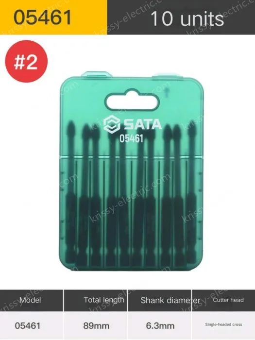 10Pcs single head cross #2 with a total length of 89mm-05461