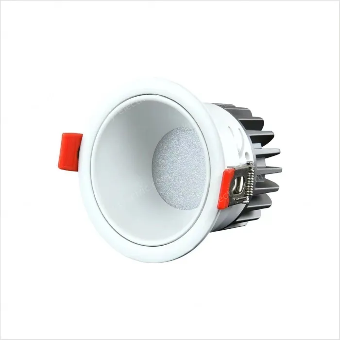 Downlight model: 10W white cup with an opening of 75mm 3000K Preh chip 98 graphics index + Zeford driver