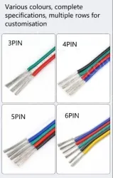 LED light connecting cable 24AWG*6 and (11/0.14TS)