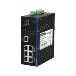 1 Port 100M F(x) + 7 Ports 10/100M T(x) Din-Rail Unmanaged Industrial Ethernet Switch