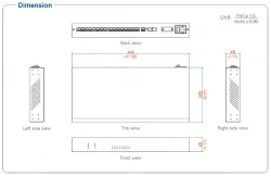 UOTEK 10/100M TCP/IP to 16 Ports RS-485/422 Serial Device Server