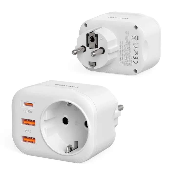 Germany France USB Wall Outlet Holder