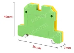 EK4 Grounding Terminals Yellow and Green Grounding Terminals Din Rail Terminals Universal Grounding Plastic Terminals
