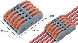 Fast splitter Five-in, five-out regular orange with holes