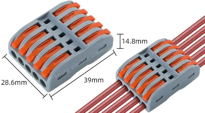 Fast splitter Five-in, five-out regular orange with holes