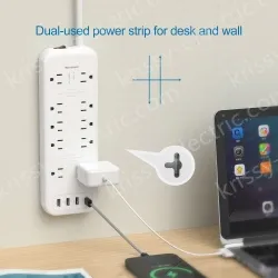 New 10 AC Outlets Surege Protector Power Strip