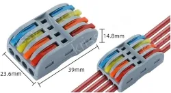 Fast splitter Four-in, four-out conventional color with holes