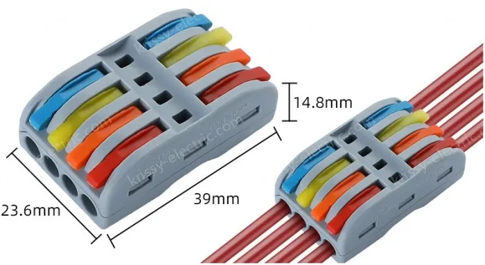 Fast splitter Four-in, four-out conventional color with holes