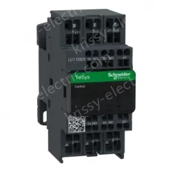LC1D323M7 IEC contactor, TeSys Deca, nonreversing, 32A, 20HP at 480VAC, 3 phase, 3 pole, 3 NO, 220VAC 50/60Hz coil, open style
