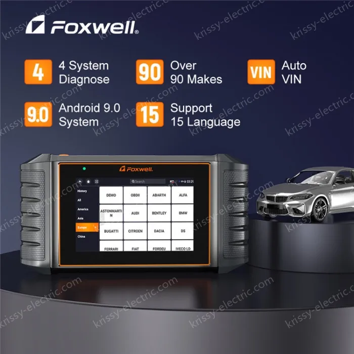 FOXWELL NT1009 Automotive Full System Diagnostic Tool Bidirectional Tester with Over 30 Resettings