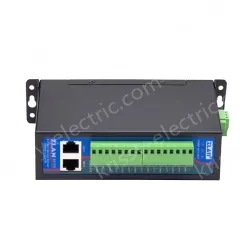 DIN rail type 8 serial server/Modbus gateway