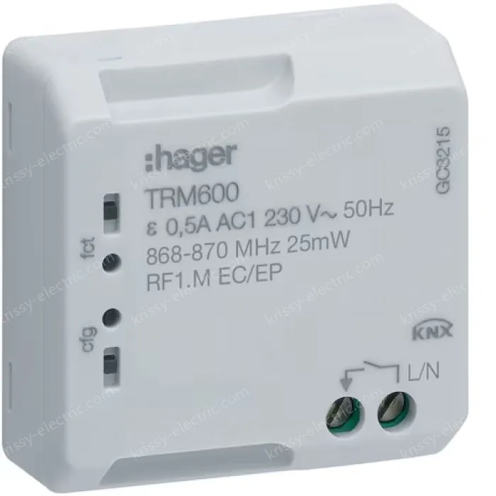 Control for latching relay, timer KNX radio