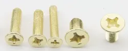 Golden Flat Head Screws M6*125