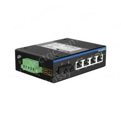 1 Port 100M F(x) + 4 Ports 10/100M T(x) Din-Rail Unmanaged Industrial Ethernet Switch