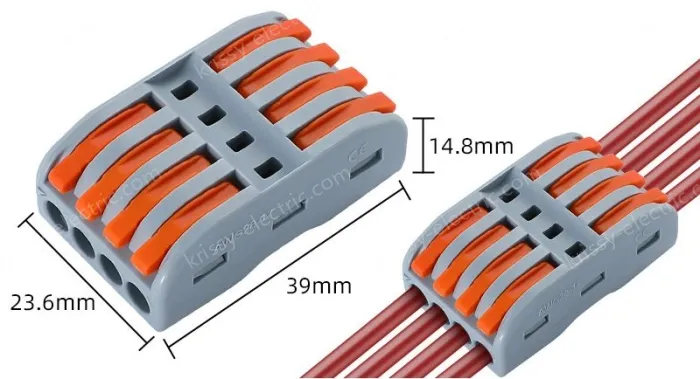 Fast splitter Four-in, four-out, regular orange with holes