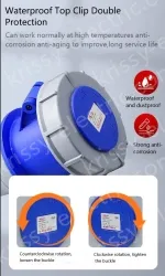 3 pole 125A concealed socket