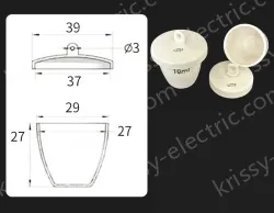 Ceramic crucibles 10ml+ lid
